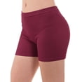 thumbnail image 1 of MixMatchy Women's Solid Seamless Ribbed Biker Shorts, 1 of 6