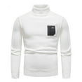 thumbnail image 2 of jsaierl Mens Sweater Knit Turtle Neck Slim Fit Pullover Long Sleeve Casual Fall and Winter Solid Sweater Top, 2 of 5