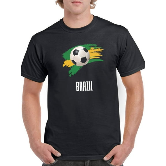 Brazil Football Soccer T-Shirt Men -Smartprints Designs, Male XX-Large