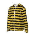 thumbnail image 2 of KLL Striped With Bees Print Men's Women’s UPF 50+ Sun Protection Outdoor Hoodie Jacket Long Sleeve Fishing Hiking Performance Shirt-Medium, 2 of 6