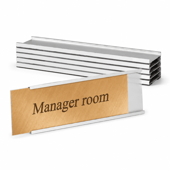 6 Pack Name Plate Holder Wall Mount Office Door For Meeting Room Business Department Warning Area 8" X 2"