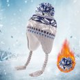 thumbnail image 2 of Hat for Winter Outdoor Wear Stylish Rib Knit Earflap Warm Winter Accessories for Everyday Use, 2 of 3