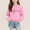 Pink, variant on Girls Valentine Shirt Blue Heart Print Long Sleeve Crewneck for Kids to Youth | Kids Valentine Sweatshirt | Valentine's Day Gift,Size 7-8 T