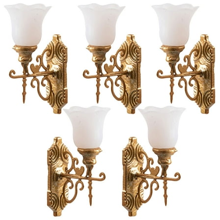 TAILTOSS 5Pcs Mini Dollhouse Lamps with Realistic Details for Model Building