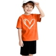 thumbnail image 3 of YunPes Cute Heart Print Shirt Casual Loose Fit Short Sleeve Summer Streetwear Sports Top Valentine's Day Basic Toddler Undershirt, 3 of 8