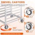 thumbnail image 4 of golytefs 9 Tier 3 Inch Spacing Aluminium Baking Tray Rack with Wheels Rolling Bakers Rack, 4 of 9