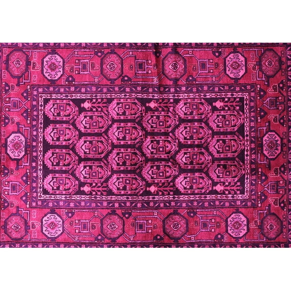 Ahgly Company Indoor Rectangle Persian Pink Traditional Area Rugs, 8' x 10'