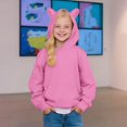 thumbnail image 2 of UDAUDU Kids Boys Girls Cat Ear Hoodies Round Neck Long Sleeve Kawaii Anime Print Hooded Sweater Cute Top Hoodies Pullover Pink 11-12 Years, 2 of 8