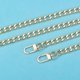 thumbnail image 4 of 1 paquete de correa de cadena plana de hierro de 80 cm (31,5 pulgadas) para bolso, accesorios, correas de hombro, correas de repuesto con 2 hebillas giratorias doradas, 4 of 8