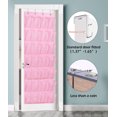 thumbnail image 3 of 28 Large Mesh Pockets Kids Shoe Organizer Hanging Baby Over The Door Shoe Rack For Closet Shoe Holder Hanger for Toddler Girl, Pink, 3 of 6