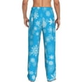 thumbnail image 3 of Snowflakes Men'S Pajama Pants Soft Sleep Lounge Pants Pjs Bottoms With Pockets X-Large, 3 of 6