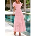thumbnail image 4 of Vestido de verano PRETTYGARDEN 2025 con ojales y cuello cuadrado y manga abullonada, 4 of 9