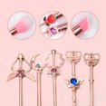 thumbnail image 4 of LinenLoon Makeup Brush Set w\\/ Pouch - Rose Gold Cosmetic Brushes With Sailormoon Gems (MJ155)。, 4 of 5