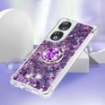 thumbnail image 5 of Funda para Honor 90 5G con Brillo Líquido Flotante, Purpurina, Parachoques y Anillo Giratorio Soporte, 5 of 5