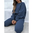 thumbnail image 3 of Solid Two-piece Set Long Sleeve Tops & Drawstring Jogger Pants Women's Clothing, 3 of 8