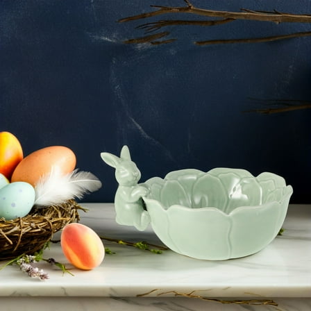 FRCOLOR Cute Bunny Shaped Bowl Easter Party Tableware Ideal For Serving Fruit Salad Yogurt And Snacks Decorative Animal Shape Bowl For Home Decor And Entertaining