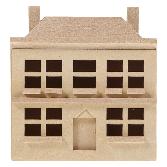 WEAVILUX 3Pack Mini House Craft Kits with Wooden Material for Children 7.1In