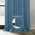 thumbnail image 6 of HPD Half Price Drapes Denim Faux Linen Room Darkening Curtains for Bedroom & Living Room Curtains (1 Panel), Door & Window Curtains 63 inches long, Rod Pocket Curtains & Drapes, 50W X 63L, 6 of 8