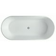 thumbnail image 2 of Eviva Chloe Freestanding 59 in. Acrylic Bathtub in White, 2 of 2