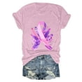 thumbnail image 6 of Towmus Women Breast Cancer T Shirts Short Sleeve Crew Neck Tshirts Ribbon Graphic Tees Cancers Awareness Shirts Gifts for Blouse Survivor, 6 of 6