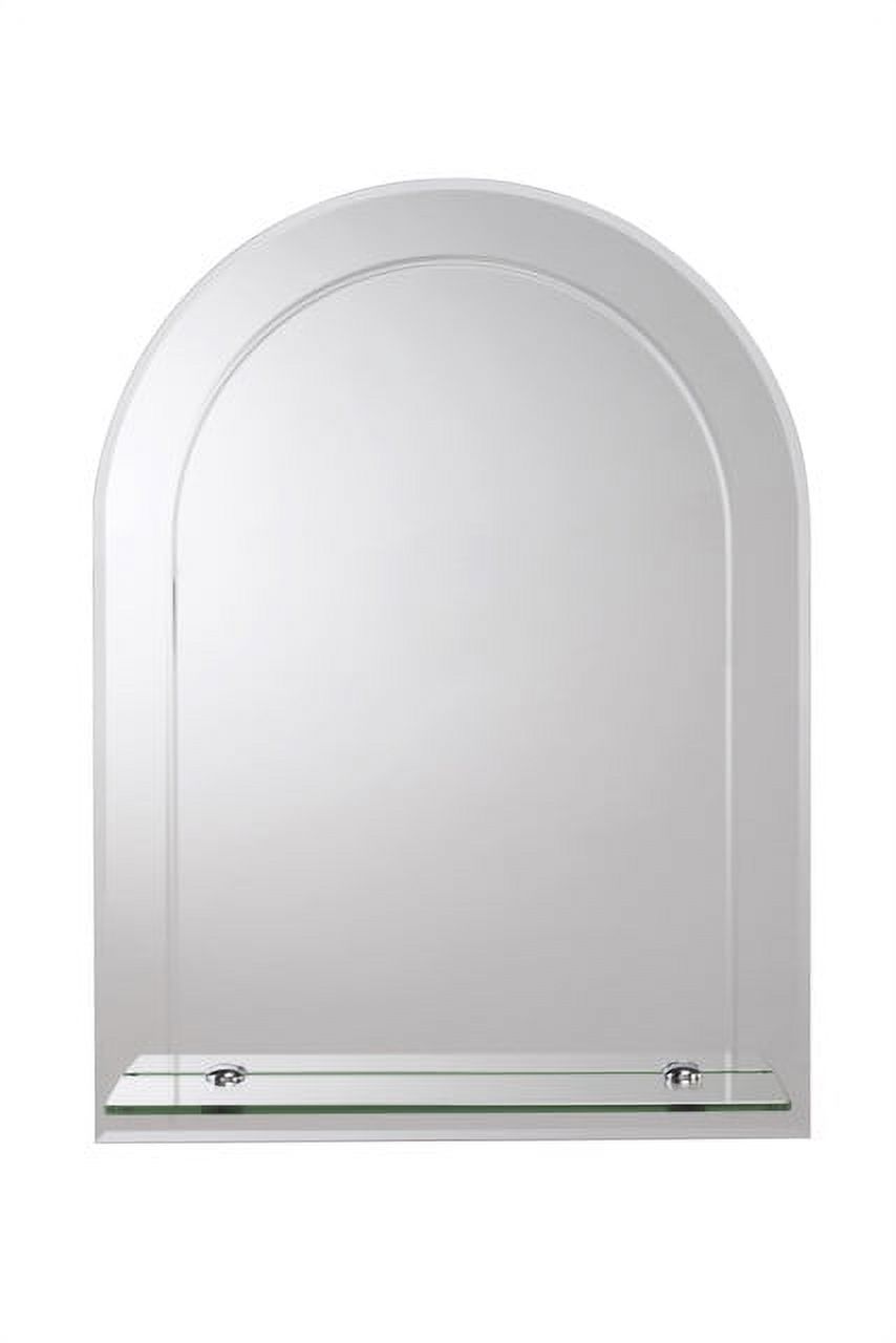Croydex Fairfield Easy Install, Arch Bathroom Mirror with Single Shelf