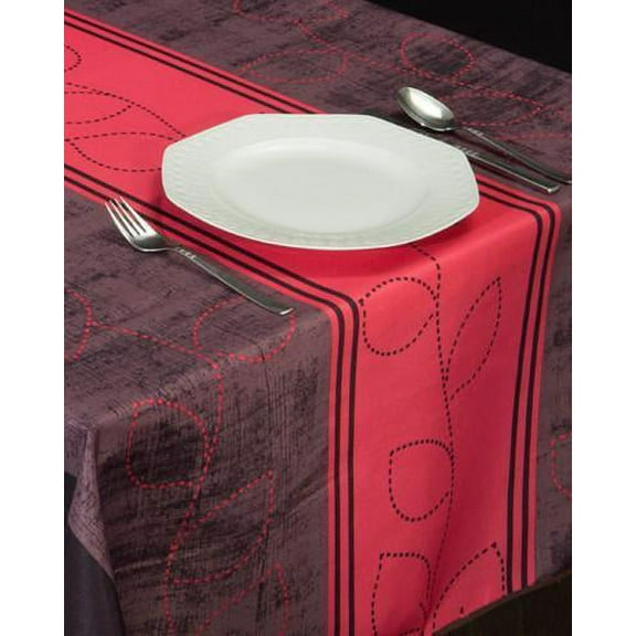 Fucsia Burdeos 100% Polyester, Stain Resistant Tablecloth 137 x 59 inch