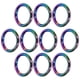 thumbnail image 4 of 10 Uds llavero aspecto colorido mano de obra fina diseño Simple llavero de alta dureza pequeño, 4 of 5