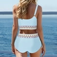 thumbnail image 3 of iTNHFP Bikini Swimsuits Women's High Waisted Bikini Sets Two Piece High Cut Bathing Suits Athletic Color Block Swimsuits, 3 of 5