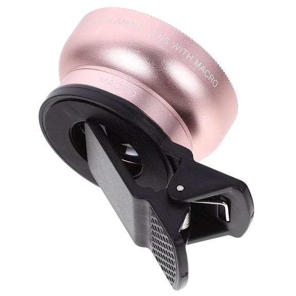 QIFULL Universal Phone Camera Lens Clip on Rose Plated Gold with Wide Angle and Macro Features