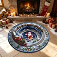 thumbnail image 6 of Cififendec Christmas Round Area Rug, 31.5", Large 3D Visual Illusion Floor Mat with Santa Print Non Slip Base for Fireplace Side Festive Floor Styling, 6 of 6