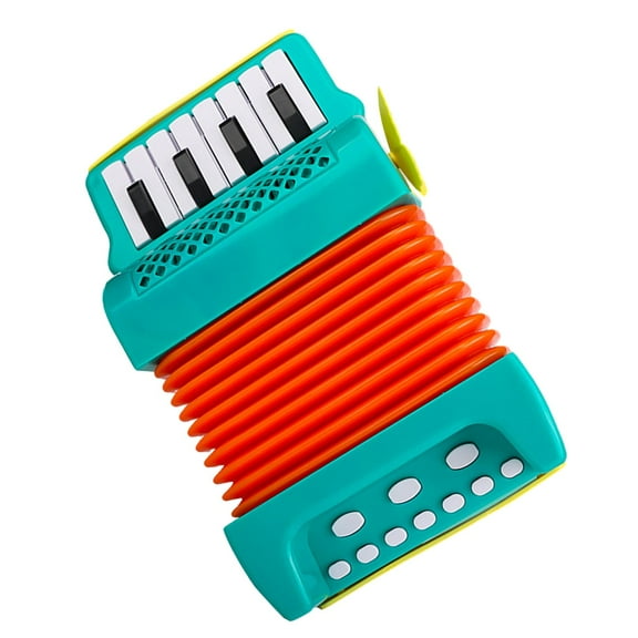 10 Keys 8 Bass Piano Accordion Music Educational for Children Kids Beginner Green