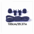 thumbnail image 2 of Elastic Shoelaces, Round No Tie Stretching Lock Lazy Shoe Lace Accessory Sport Adjustable Tying Free Strings Comfort Fit Adult Athletic Sneakers Footwear Gear 1 Pair, 2 of 3