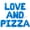 Blue, variant on Letter Balloons - LOVE AND PIZZA 16" Inch Alphabet Letters Foil Mylar Balloon Birthday Party Banner (Gold)