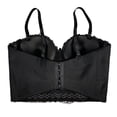 thumbnail image 5 of VISALY Women's Sparkly Sequin Bustier Crop Top Shiny Sequin Push Up Club Party Corset Top&nbsp;Glitter Camisole Tank Top Spaghetti Strap Top Tight Fitting Tank Top Trendy Sleeveless Tube Tops Black L, 5 of 5