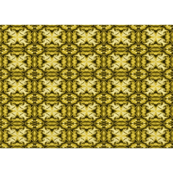 Ahgly Company Machine Washable Indoor Rectangle Transitional Dark Bronze Brown Area Rugs, 7' x 9'
