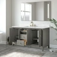 thumbnail image 6 of Vanity Art 60" Bathroom Vanity with Sink and Engineered Marble Top, Freestanding Storage Cabinet with 2 Drawers, 2 Shelves and 1 Flip Down Tray, 6 of 6