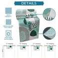 thumbnail image 6 of Boho Geometric Table Runner - 60 Inch Long Aqua Ethnic Abstract Stripes Leaves Cotton and Linen Blended Dress Scarves Farmhouse Table Runner for Kitchen Dining, Coffee Table, 13" x 60", 6 of 8