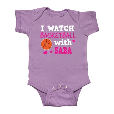 

Inktastic I Watch Basketball with Saba Gift Baby Girl Bodysuit