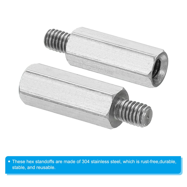 Uxcell M3x13mm+4mm Male-Female Hex Standoff Screws, Stainless