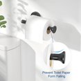 thumbnail image 3 of Toilet Paper Holder Wall Mount Bathroom Paper Roll Holder Tissue Handle Stainless Steel for Farmhouse Kitchen Matte Black, 3 of 13
