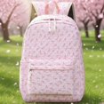 thumbnail image 2 of BUTIED Schoolbag Set Floral Prints Backpack Lightweight Textured Fabric Bookbag with Crossbody Lunch Bag Pencil Pouch,  Perfect for College & 6-15, 2 of 13