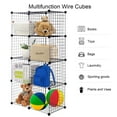 Gymax 8 Cube Grid Wire Organizer Wardrobe Shelves Bookcase DIY