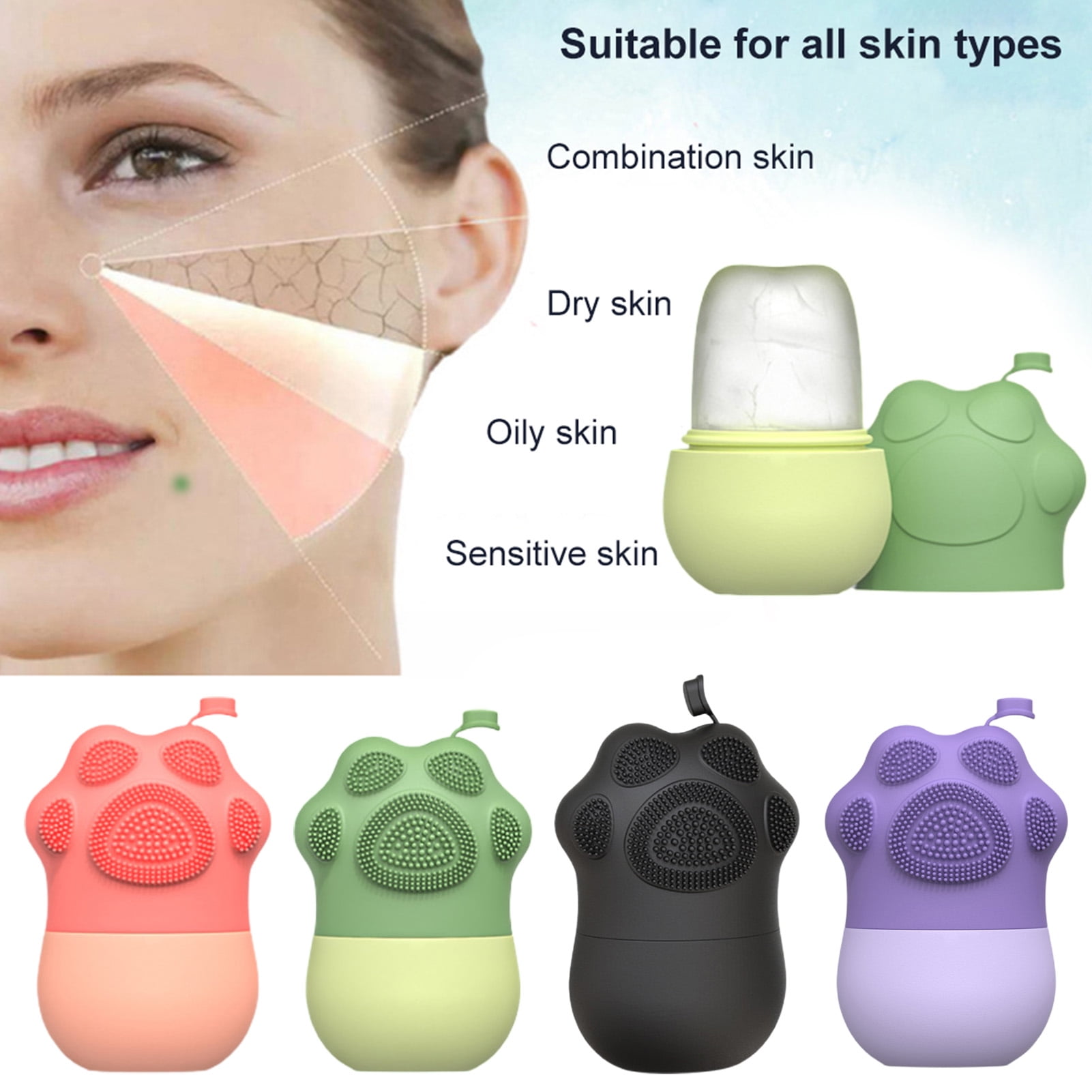 XINHUADSH Ice Roller Cube Tray Reduce Acne Shrink Pores Brightens Skin