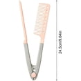 thumbnail image 4 of Hair Straightener Comb with Frizz Control, V Type Flat Iron, Ergonomic NonSlip Handle, Pink, 4 of 4