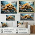 thumbnail image 4 of Designart "Modern Marine Turtle Illustration II" Animals Turtle Floater Framed Canvas Art Print, 4 of 5