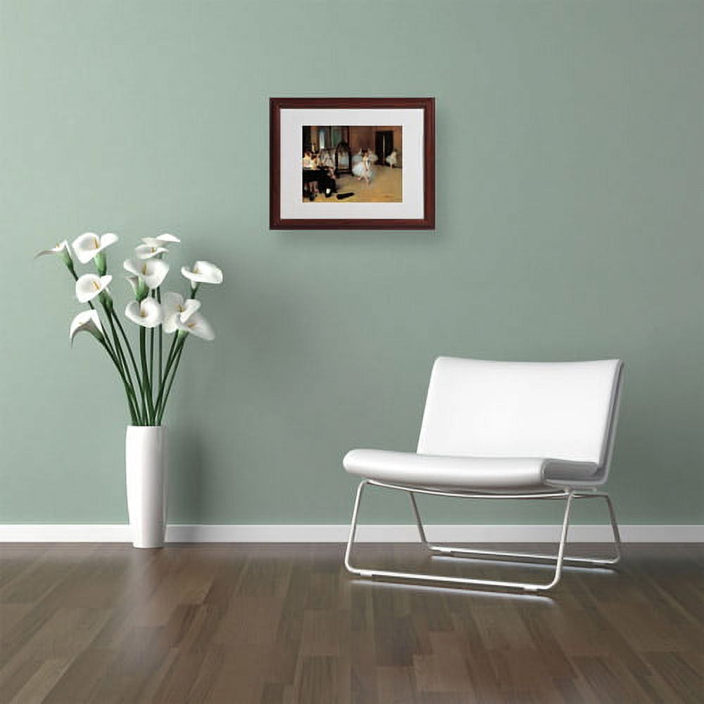 Trademark Fine Art "The School of Dance 1871" Canvas Art by Edgar Degas, Wood Frame