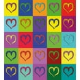thumbnail image 3 of Ambesonne Art Duvet Cover Sets, Vivid Heart Colorful Square, 2-Twin, Multicolor, 3 of 3