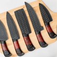 thumbnail image 1 of Ensemble de 5 Couteaux de Chef Forgés à la Main avec Finition Martelée. Hawkeen Knife, 1 of 5