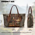thumbnail image 6 of Eheartsgir Polyurethane Leather Tote Purse with Waterproof, Sleeping Cats Bookcase Large Capacity Hand Bag for Travel and Daily Use, 6 of 6