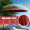 thumbnail image 3 of Demifill 10 Ft Patio Umbrella Offset Cantilever Umbrella with 40 Solar Powered Lights, Offset Patio Umbrella for Outdoor, Red, 3 of 10